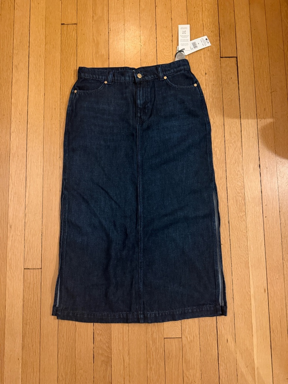 Seven7 Dark Blue Denim Maxi Skirt